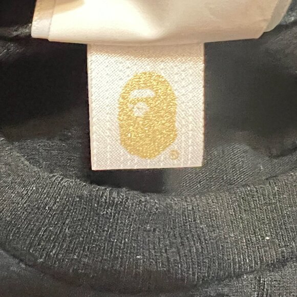 Authentic A BATHING APE Made in JAPAN(0.01%) Men's Black Crew Neck T-Shirt Sz.XL - Picture 12 of 12